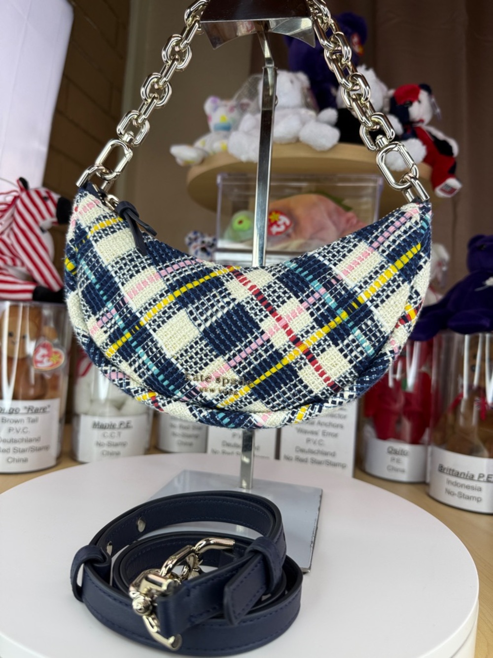 💥KATE SPADE - Smile Tweed Small Crossbody - 75U255